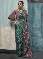 Pure Silk Crepe Multi Color Traditional Wear Printed Saree